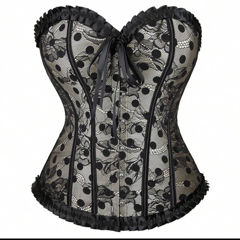 Adjustable Lace Up Butterfly Polka body shaping waist Corset